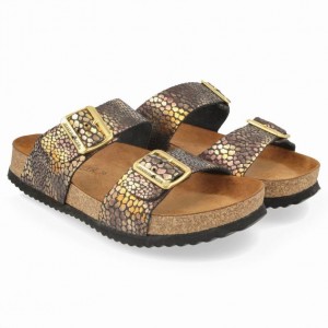 Men's Haflinger ANDREA UNLINED Sandals Gold | NZ EQN693