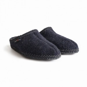 Men's Haflinger AS Slippers Navy | NZ SAP416