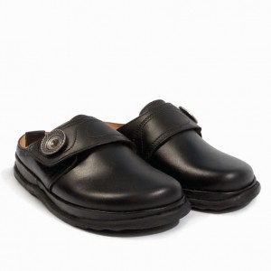 Men's Haflinger CHARLOTTE Clogs Black | NZ AGI084