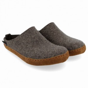 Men's Haflinger EMILS Slippers Grey | NZ WRC648