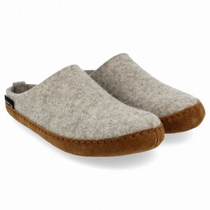 Men's Haflinger EMILS Slippers Light Grey | NZ XKP349