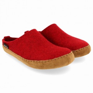 Men's Haflinger EMILS Slippers Red | NZ UHG160