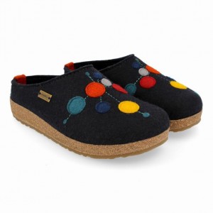 Men's Haflinger FAIBLE Clogs Navy | NZ IQF418