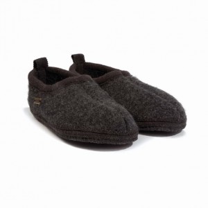 Men's Haflinger FREDDIE Slippers Dark Grey | NZ LHY607