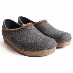 Men's Haflinger GZH ZIGZAG Clogs Grey | NZ GNF195