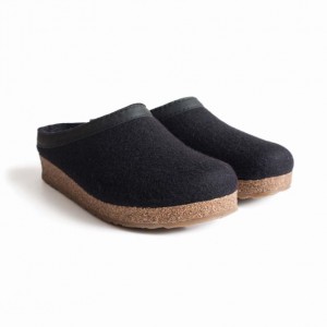 Men's Haflinger GZL Clogs Black | NZ MRF659