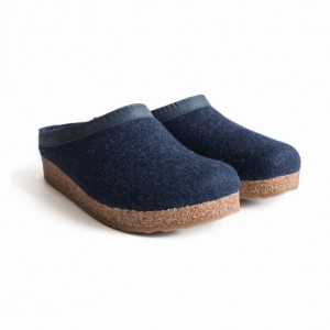 Men's Haflinger GZL Clogs Blue | NZ QUK923