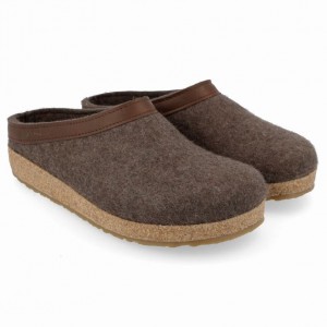 Men's Haflinger GZL Clogs Brown | NZ QKO837