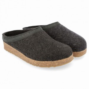 Men's Haflinger GZL Clogs Dark Grey | NZ AHM268