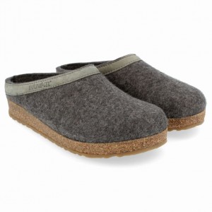 Men's Haflinger GZL Clogs Grey | NZ IXL415