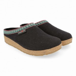 Men's Haflinger GZ Clogs Black | NZ JWR735