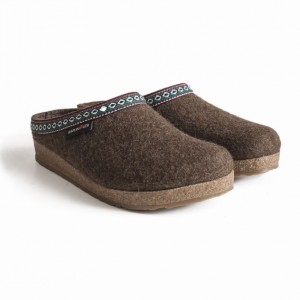 Men's Haflinger GZ Clogs Chocolate | NZ OYT725