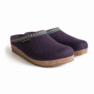 Men's Haflinger GZ Clogs Purple | NZ GIR138