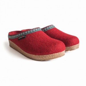 Men's Haflinger GZ Clogs Red | NZ VLC045