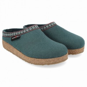 Men's Haflinger GZ Clogs Turquoise | NZ UBH986