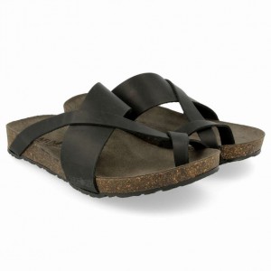 Men's Haflinger JACKIE Sandals Black | NZ RYN364