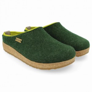 Men's Haflinger KRIS Clogs Green | NZ LAQ496