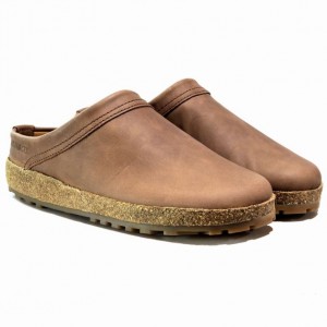 Men's Haflinger MALMO Clogs Brown | NZ SOD407