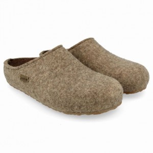 Men's Haflinger MICHL Clogs Beige | NZ DVQ803