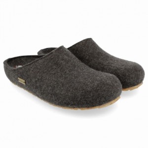 Men's Haflinger MICHL Clogs Dark Grey | NZ SCO981