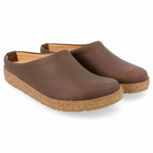 Men's Haflinger PHILLIP Clogs Brown | NZ SMI381