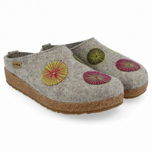 Men's Haflinger RADIUS Clogs Light Grey | NZ JQL524