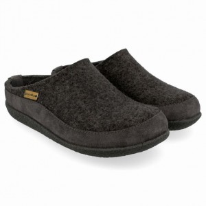 Men's Haflinger SKANE Clogs Dark Grey | NZ YKT216