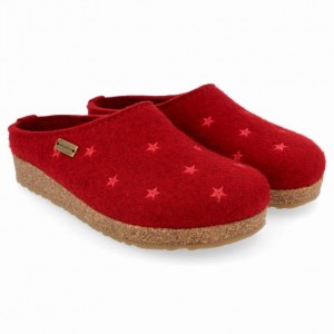 Men's Haflinger STELLINE Clogs Red | NZ DEZ028