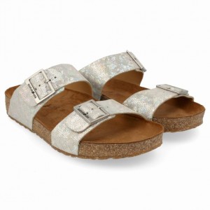 Women's Haflinger ANDREA Sandals Silver | NZ ART361