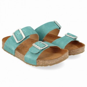 Women's Haflinger ANDREA Sandals Turquoise | NZ LYC016