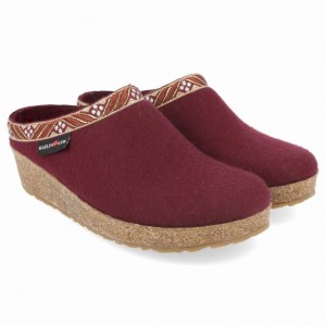 Women's Haflinger ART NOUVEAU Clogs Red | NZ WSM159