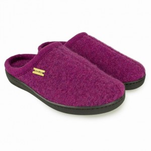 Women's Haflinger AT Slippers Purple | NZ DNI978