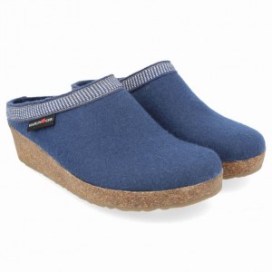 Women's Haflinger BELLE Clogs Blue | NZ IPZ275