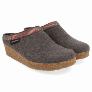 Women's Haflinger BELLE Clogs Grey | NZ QJZ935