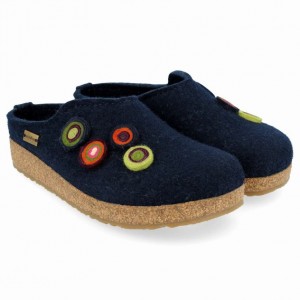 Women's Haflinger CHLOE Clogs Blue | NZ KYI235