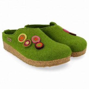 Women's Haflinger CHLOE Clogs Green | NZ HJT609