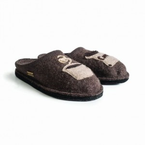 Women's Haflinger COFFEE Slippers Brown | NZ VWS075