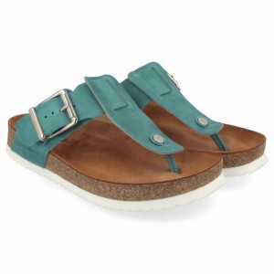 Women's Haflinger CORA Sandals Turquoise | NZ QNG218