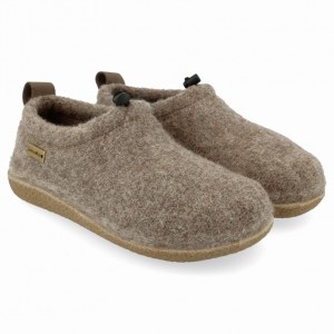 Women's Haflinger GUIDO Slippers Brown | NZ NTZ124