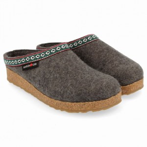 Women's Haflinger GZ Clogs Grey | NZ ZJD825