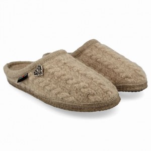 Women's Haflinger HERZERL Slippers Olive | NZ VPW369