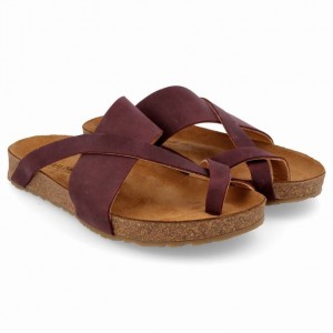 Women's Haflinger JACKIE Sandals Burgundy | NZ CGO239