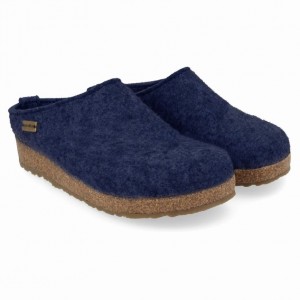 Women's Haflinger JULIETTE Clogs Dark Blue | NZ SFD375