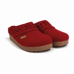 Women's Haflinger LACEY Clogs Red | NZ HTN402