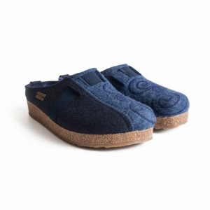 Women's Haflinger MAGIC Clogs Blue | NZ ZMV560