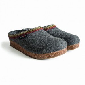 Women's Haflinger ZIGZAG Clogs Grey | NZ SJU215