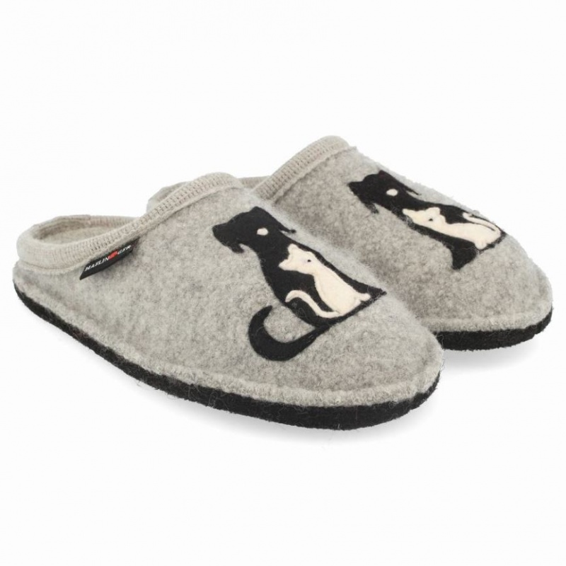 Men\'s Haflinger CANEGATTO Slippers Light Grey | NZ FQL471