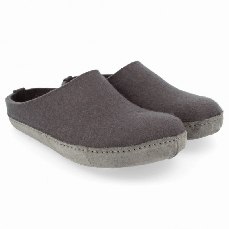 Men\'s Haflinger EMILS Slippers Grey | NZ EXB469