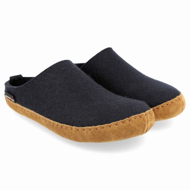 Men\'s Haflinger EMILS Slippers Navy | NZ BOZ380