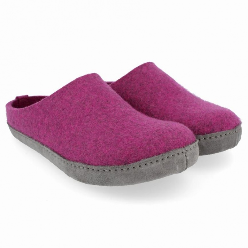 Men\'s Haflinger EMILS Slippers Purple | NZ RUA382